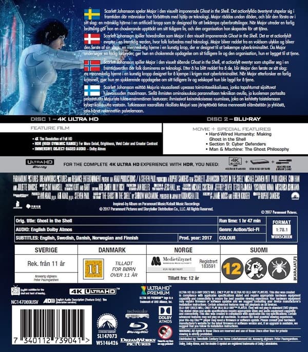 Ghost in the Shell (4K Ultra HD + Blu-ray)