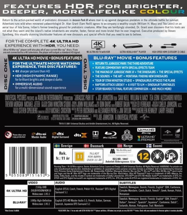 Jurassic Park 3 (4K Ultra HD + Blu-ray)