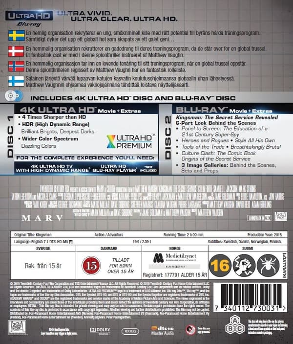 Kingsman: The Secret Service (4K Ultra HD + Blu-ray)