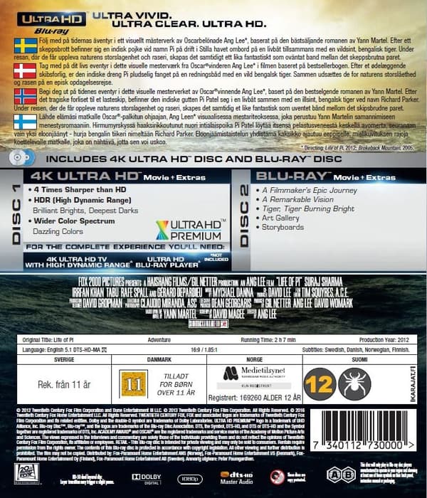 Life of Pi (4K Ultra HD + Blu-ray)