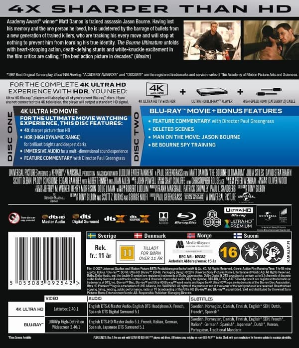 The Bourne Ultimatum (4K Ultra HD + Blu-ray)