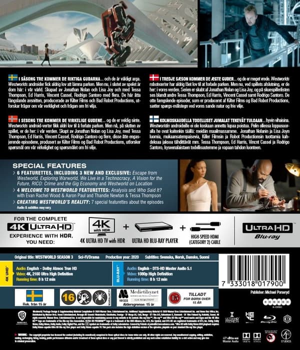 Westworld - Kausi 3 (4K Ultra HD + Blu-ray)