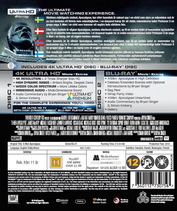 X-Men: Apocalypse (4K Ultra HD Blu-ray + Blu-ray)