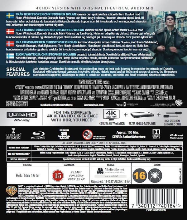 Dunkirk (4K Ultra HD + Blu-ray)