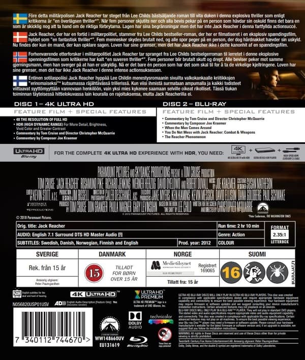 Jack Reacher (4K Ultra HD + Blu-ray) (2 disc)