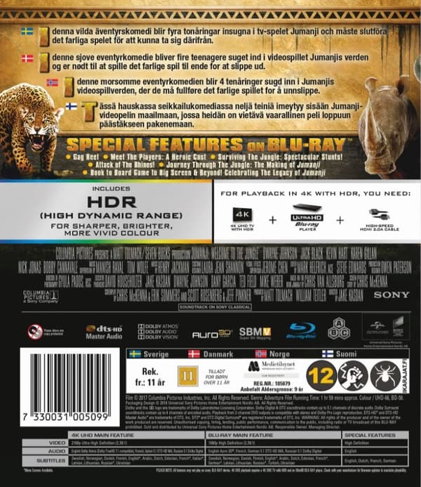 Jumanji: Welcome to the Jungle (4K Ultra HD + Blu-ray)