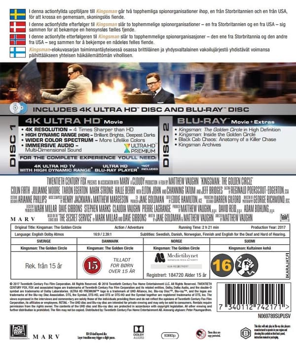 Kingsman: The Golden Circle (4K Ultra HD + Blu-ray)