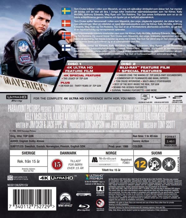 Top Gun (4K Ultra HD + Blu-ray) (2 disc)