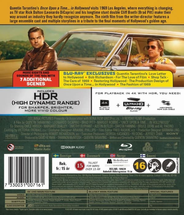 Once Upon a Time in Hollywood (4K Ultra HD + Blu-ray)