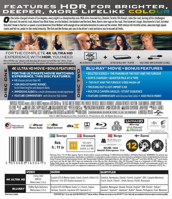 Fast and the Furious (4K Ultra HD + Blu-ray)