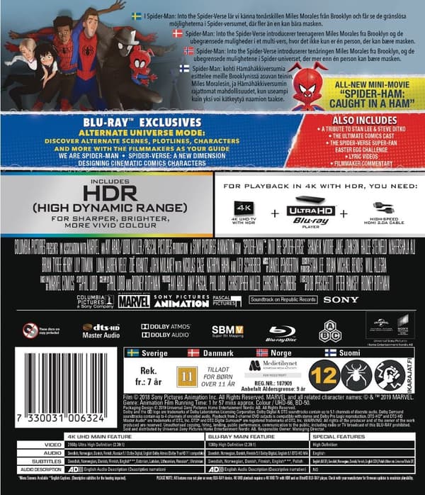 Spider-Man: Into the Spider-Verse  (4K Ultra HD + Blu-ray)