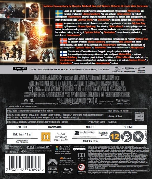 Transformers: Revenge of the Fallen (4K Ultra HD + Blu-ray)