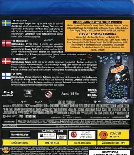 Batman - Yön Ritari (Blu-Ray) (2 disc)
