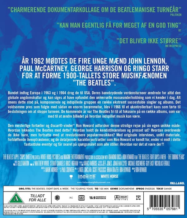 Beatles: Eight Days a Week (Blu-ray)