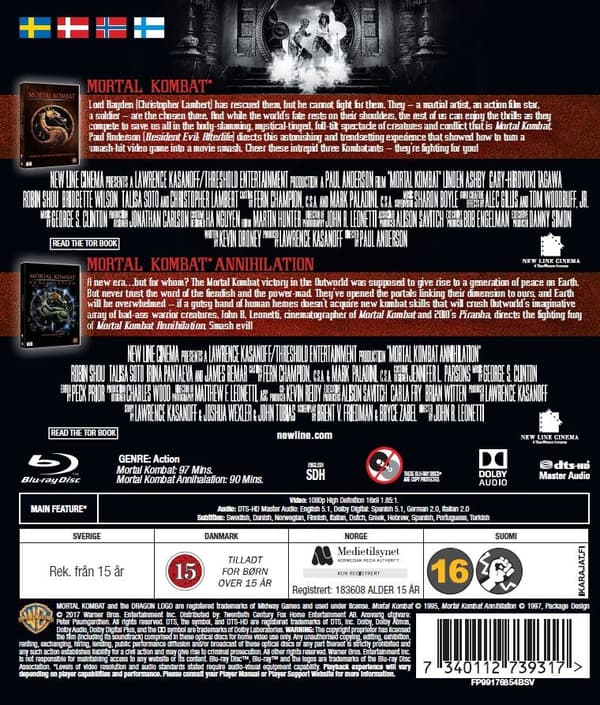 Mortal Kombat 1+2 (Blu-ray)