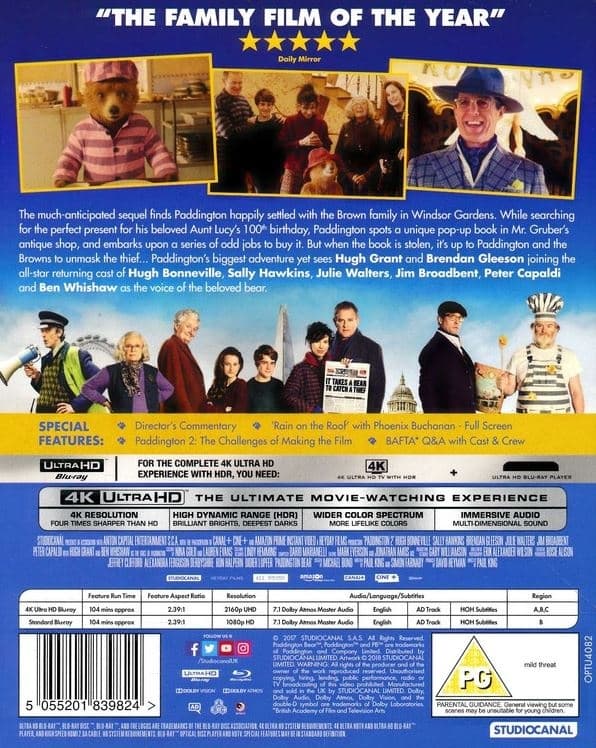 Paddington 2 (4K Ultra HD + Blu-ray) (Import)