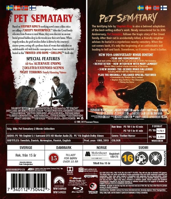 Pet Sematary Box (Blu-ray) (2 disc)