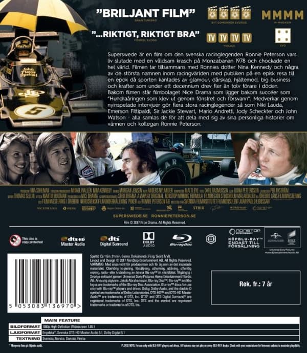 Superswede: En film om Ronnie Peterson (Blu-ray)