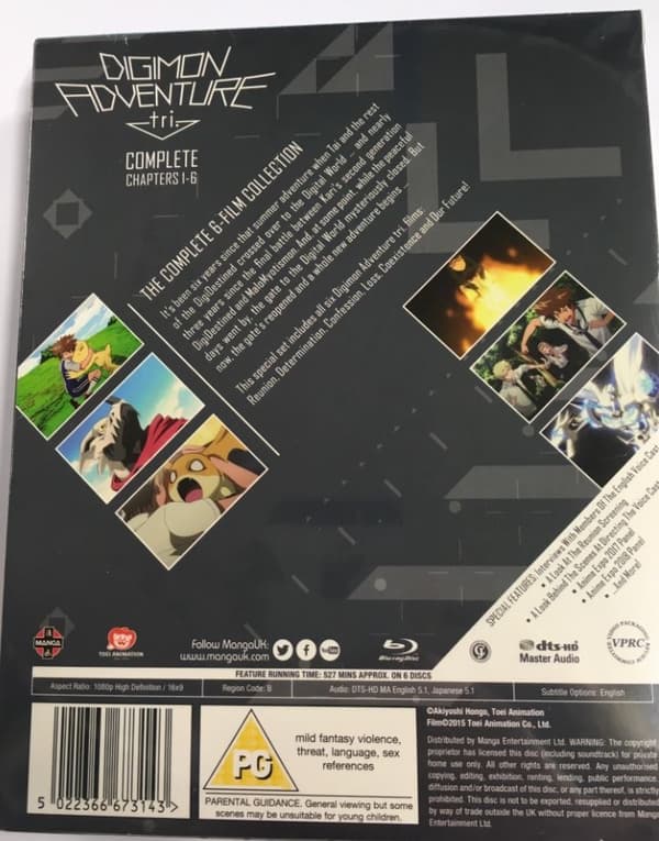 Digimon Adventure Tri The Complete Movie Collection (Bluray) (6 disc