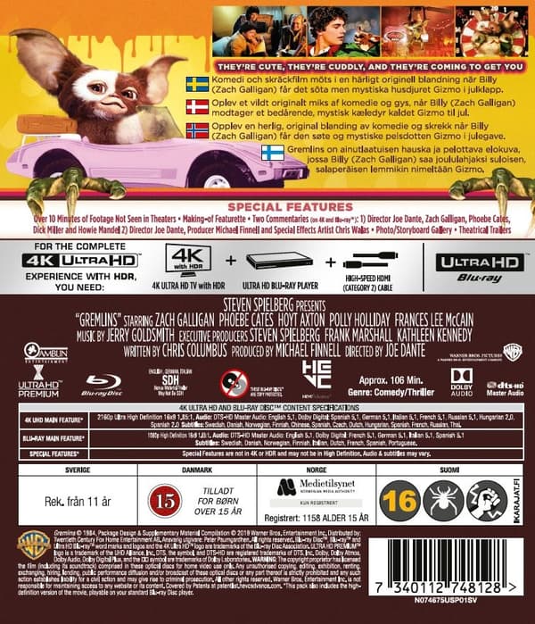 Gremlins (4K Ultra HD + Blu-ray) (2 disc)