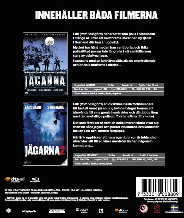 Jägarna 1 + 2 (Blu-ray) (2 disc)