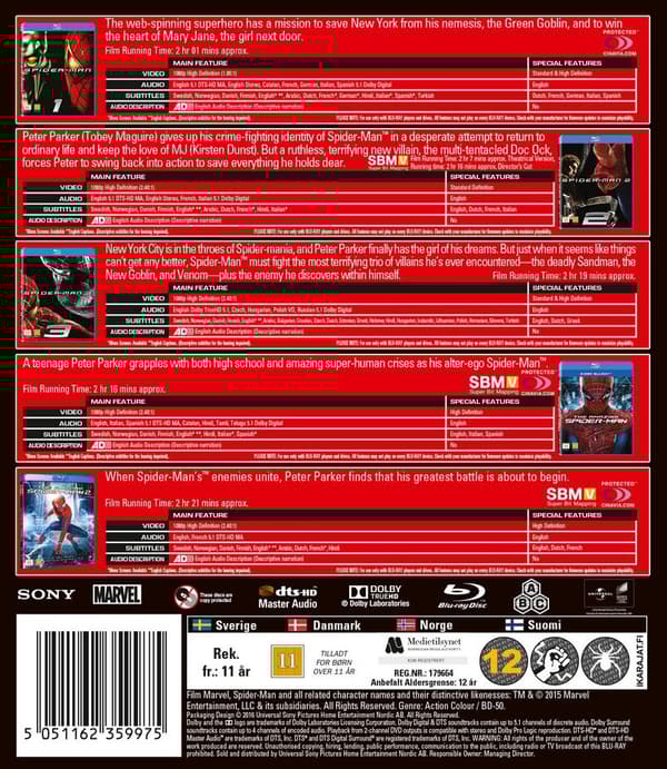 Spider-Man: 5 Movie Collection (Blu-ray) (5 disc)