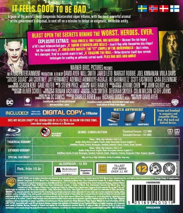 Suicide Squad: Extended Cut (Blu-ray) (2 disc)