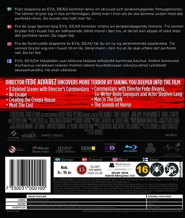 Don't Breathe (Blu-ray)