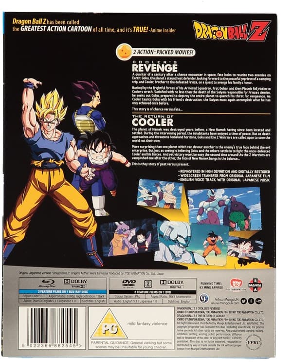 Dragonball Z Cooler's Revenge/The Return of Cooler (Bluray + DVD) (2