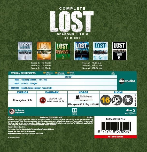 Lost Season 1 6 36 Disc Blu Ray 36 Disc Cdon Lost Season 1 6 36 Disc Blu Ray 36 Disc Cdon