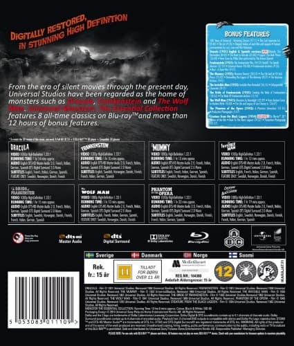 Universal Monsters - The Essential Collection (Blu-ray) (8 disc)