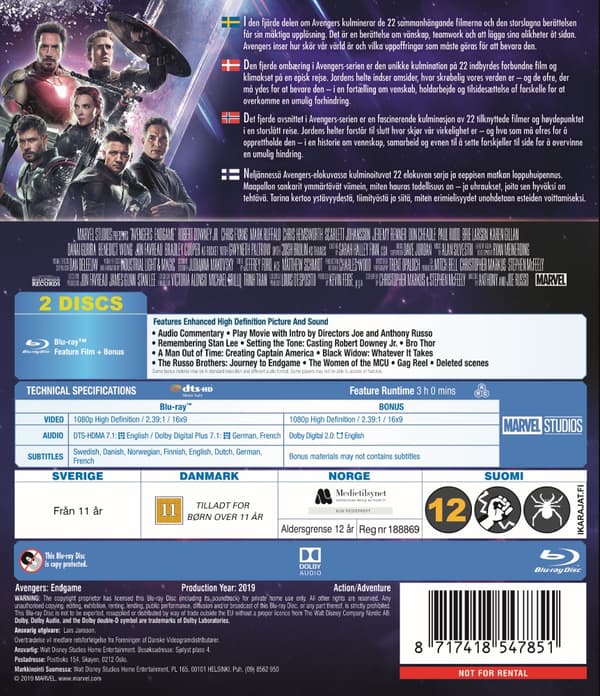 Avengers: Endgame (Blu-ray)