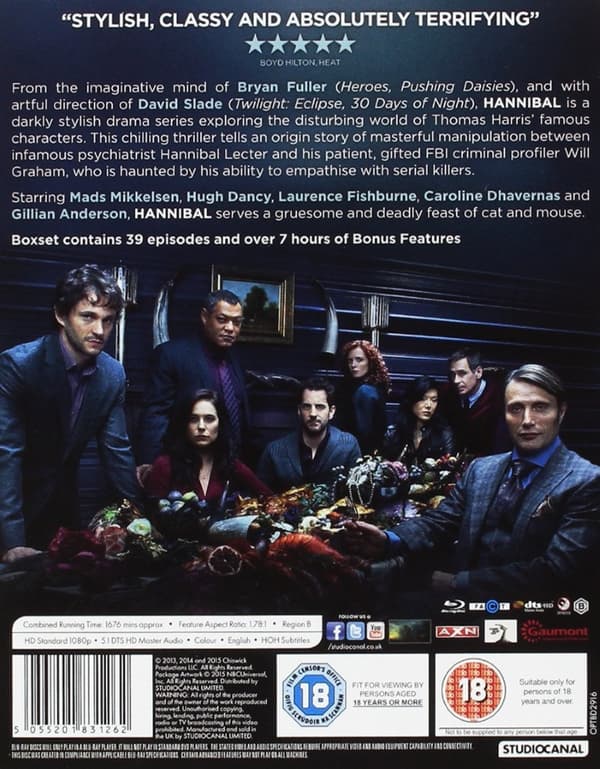 Hannibal - Season 1-3 (Blu-ray) (12 disc) (Import)