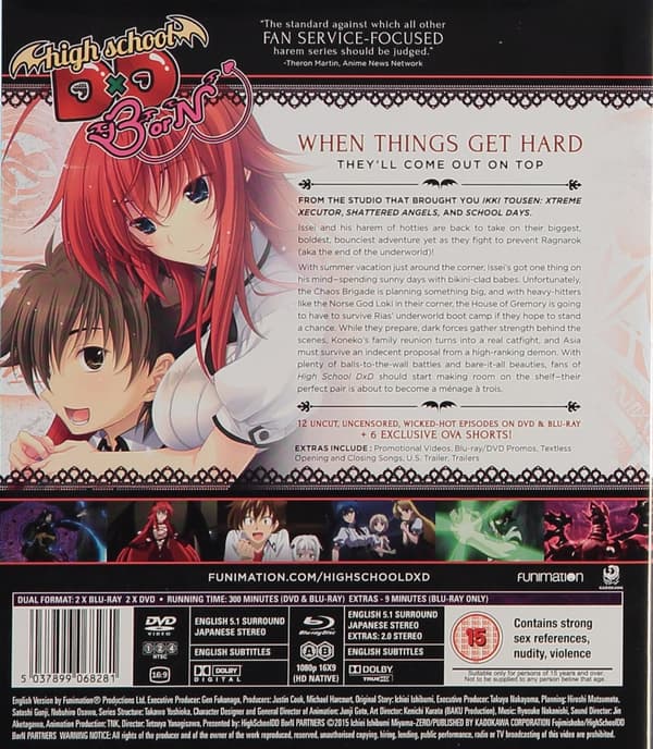 High School DxD Season 3 (2 disc) (Bluray+DVD) (import) CDON
