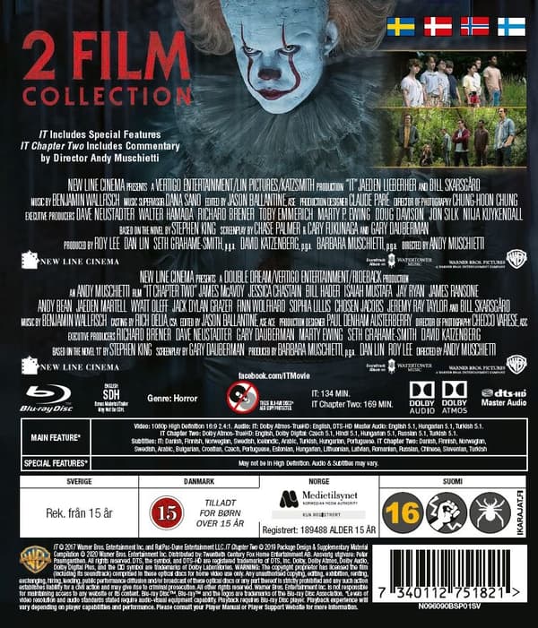 IT 1-2 box set (Blu-ray) (2 disc)