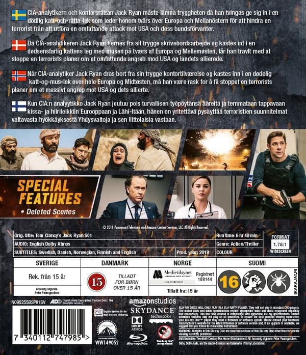 Jack Ryan - Sæson 1 (Blu-ray) (2 disc)