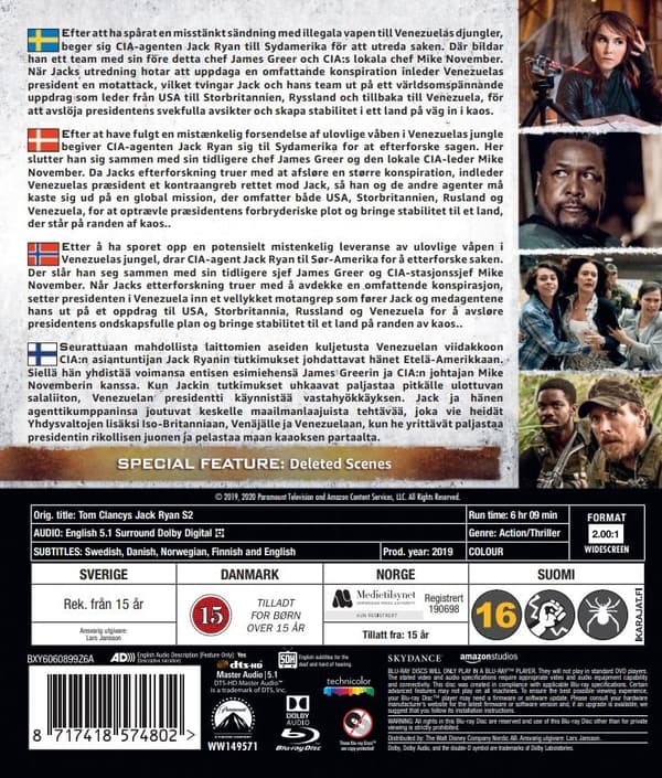 Jack Ryan - Sæson 2 (Blu-ray) (2 disc)