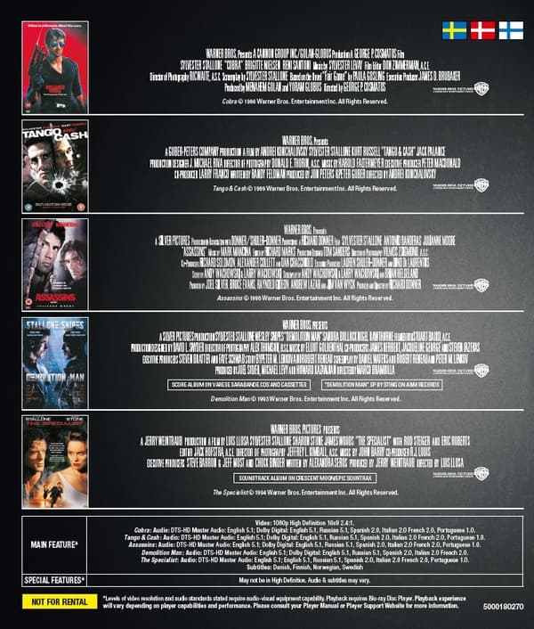 Sylvester Stallone Collection (Blu-ray) (5 disc)