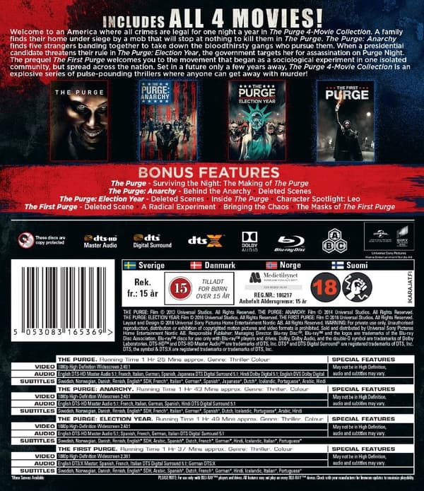 The Purge 1-4 (Blu-ray) (4 disc)