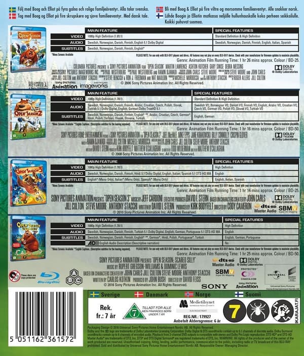 Boog & Elliot 1-4 (Blu-ray) (4 disc)