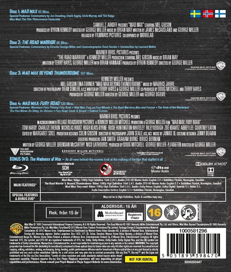 Mad Max Anthology (Bluray) (5 disc) CDON