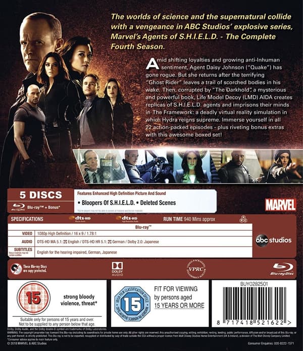 Marvels Agents Of S.H.I.E.L.D. - Season 4 (Blu-ray) (Import)