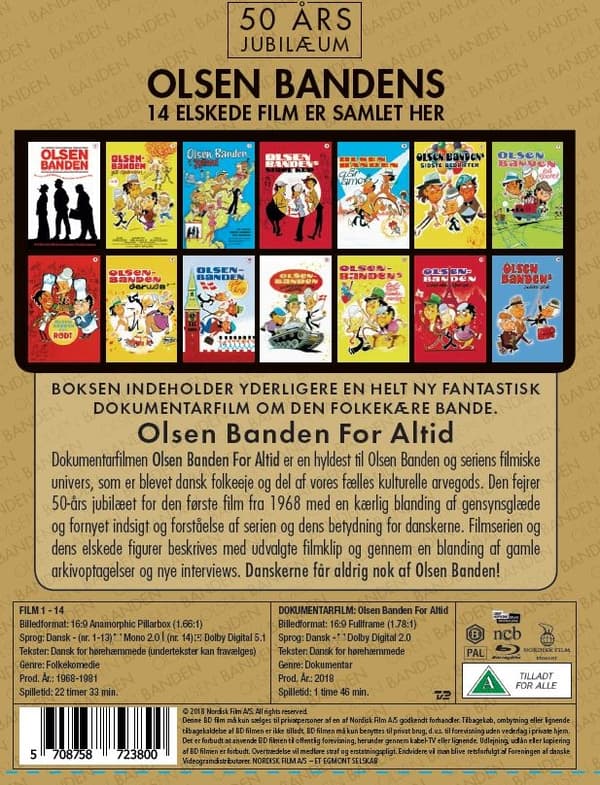 Olsen Banden - 50 års Jubilæumsboks (Blu-ray) (15 disc)