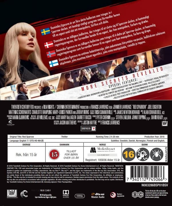 Red Sparrow (Blu-ray)