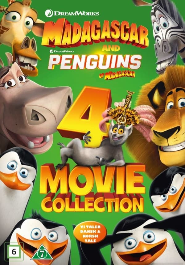 Madagaskar 1-3 + Pingvinerna (4 disc)