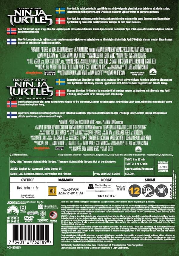 Teenage Mutant Ninja Turtles 1+2