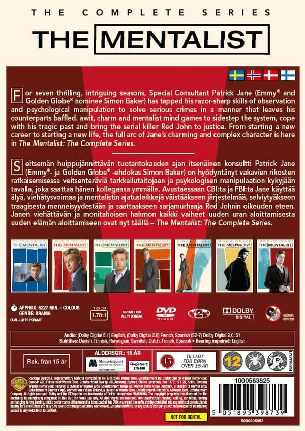 The Mentalist: Complete Box - Sæsong 1-7 (34 disc)