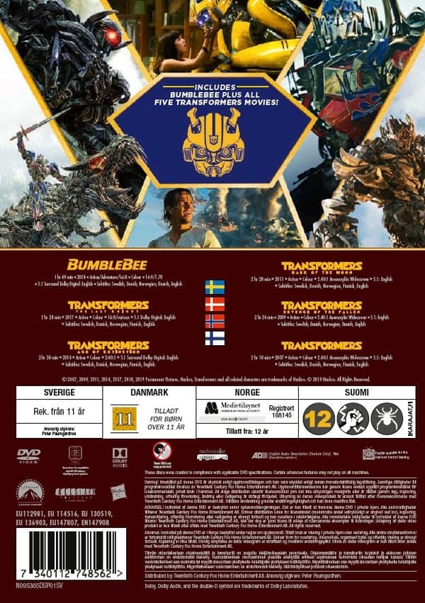 Transformers 1-5 & Bumblebee: 6-Movie Collection