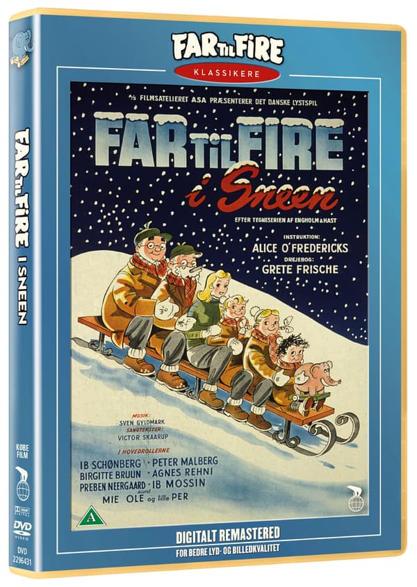 Far til Fire i sneen - Nyrestaureret