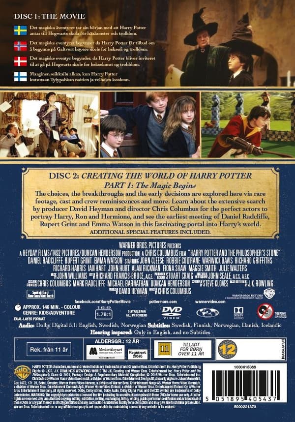Harry Potter ja viisasten kivi (2 disc)